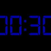 30 Seconds Countdown Blue Black Screen No Copyright