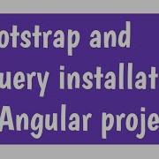 Installing Bootstrap And JQuery In Angular Project In Detail In Hindi