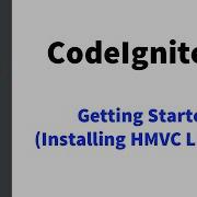 1 Codeigniter 3 Getting Started Installing HMVC Library