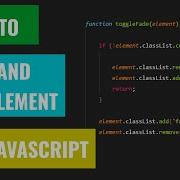 Javascript Hide And Show Element Fade Effect
