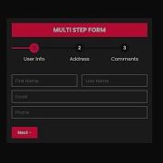How To Create Multi Step Form With Step Progress Bar Design Using HTML CSS And JavaScript