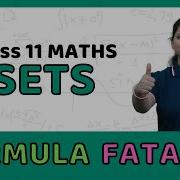 Sets Class 11 Maths Formulas List Chapter Wise CBSE NCERT Mathematics