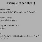 Serialization In PHP Using Active Presenter