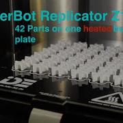 Makerbot Replicator Z18 Printing A Batch Of 42 Parts On The IDE Heated Build Plate System