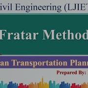 Lec 27 Fratar Method Urban Transportation Planning Civil Engineering