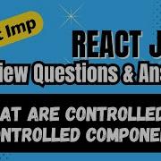 Controlled Vs Uncontrolled Components In React Explained React Form Handling Deep Dive