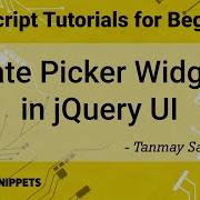 50 Date Picker Widget In JQuery UI JQuery Tutorials For Beginners JQuery UI Library