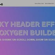 Sticky Header Oxygen Builder Shrink On Scroll Hide On Scroll Down Show On Scroll Up CSS JQuery