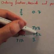 Ordering Fractions Decimals Percentages Corbettmaths