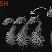 ZBrush Tutorial 50 Dragon Scale VDM Brush Demonstration