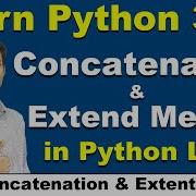 Concatenation And Extend Method In Python List Hindi Python Tutorial For Beginners Cyber Warriors