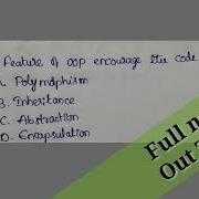 OOPs Important Mcq Handwritten Notes