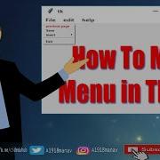 How To Make Menu In App Using Python Tkinter