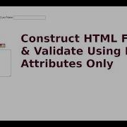 How To Validate Html Form Using Only Html5 Attributes And Css HTML 5 Form Validation