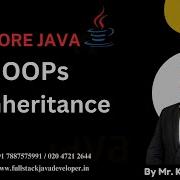 Inheritance In Java OOPs Concept Learn With Mr Kiran Jadhav