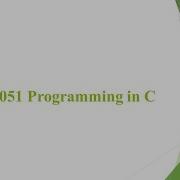 MC M3 L1 8051 Programming In C