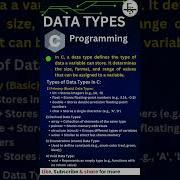 Data Types In C Programming Cprogramming Codealong Include Clanguage Coding Youtubeshorts