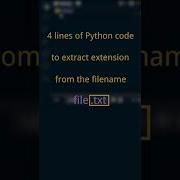 Python Challenge Extract Extension From The Filename Shorts