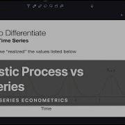 Stochastic Process Vs Time Series