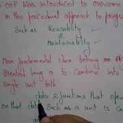 OOPs Object Oriented Programming Introduction OOPs Lec 01 Bhanu Priya