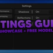 Settings Gui V1 Roblox Showcase Free Model