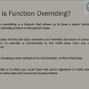 Function Overloading Vs Function Overriding C