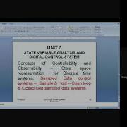 Sampled Data In Closed Loop Control System