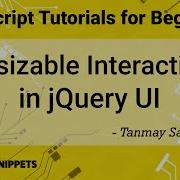 58 Resizable Widget In JQuery UI JQuery Tutorials For Beginners JQuery UI Library