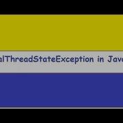 IllegalThreadStateException Exception In Thread Thread In Java Java Thread