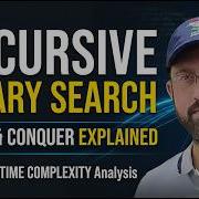 Binary Search Recursion Divide And Conquer Time Complexity Analysis