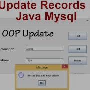 OOP Edit Records Using Java Mysql