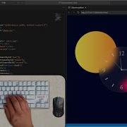 ASMR Coding Glassmorphism Style Analog Clock No Talking