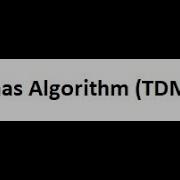 Thomas Algorithm Cont TDMA