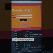 Quiz Game Using Python ShortVideos Shorts