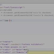 Validating Radio Buttons In Javascript
