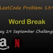 Word Break LeetCode 139 September LeetCode Challenge Day 29