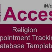 Microsoft Access Religion Appointment Tracking Database Template