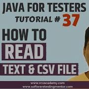 Java For Testers 37 How To Read Data From CSV And Text File In Java