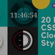 20 Best Free HTML CSS Clocks Styles Pure CSS Clocks Examples Wpshopmart