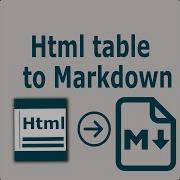 Html Table To Markdown