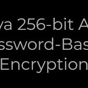 Java Java 256 Bit AES Password Based Encryption 5solution