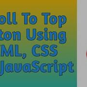 Scroll To Top Button With HTML CSS JavaScript Back To Top Using HTML CSS And JS Scroll Button