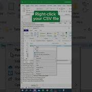 Отдельный CSV в Excel Excel
