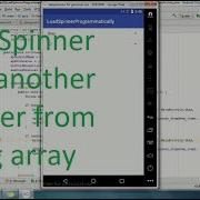 How To Load Spinner Value From String Array Programmatically In Android