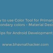 How To Use Color Tool Material Design Android Development Tutorial