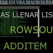 179 Como LLENAR LISTBOX Con Rowsource O Additem