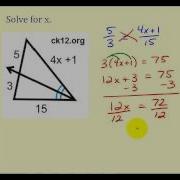 Using The Properties Of The Triangle Angle Bisector Theorem To Determine Unknown Values