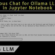 How To Create A Continuous Chat For Ollama LLM Model In Jupyter Notebook