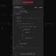 Normal C Pattern Program Tutorial Video Shorts Coding Youtubeshorts Codewriter07