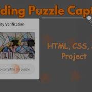 Sliding Puzzle Captcha HTML CSS JS Project